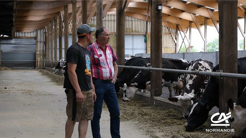 Elus CA Normandie et jeune agriculteur